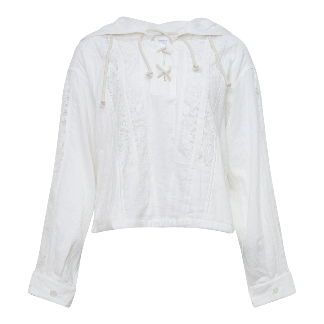 Crochet Lace Hoodie Shirt