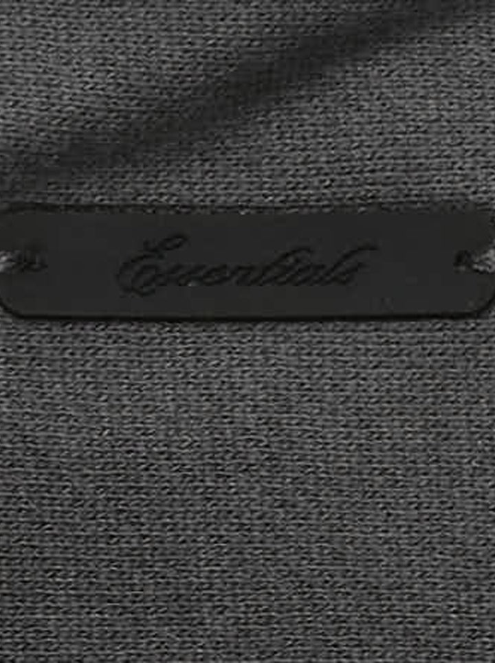 Fear of God Essentials women's modern cropped zip hoodie in washed black with embroidered script Essentials logo on the chest and front hand pockets - view 4