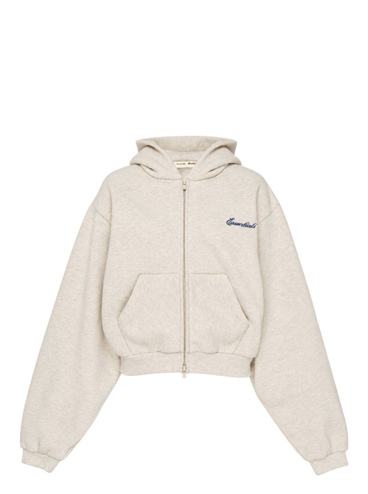 Fear of God ESSENTIALS Women's Modern Cropped Zip Hoodie