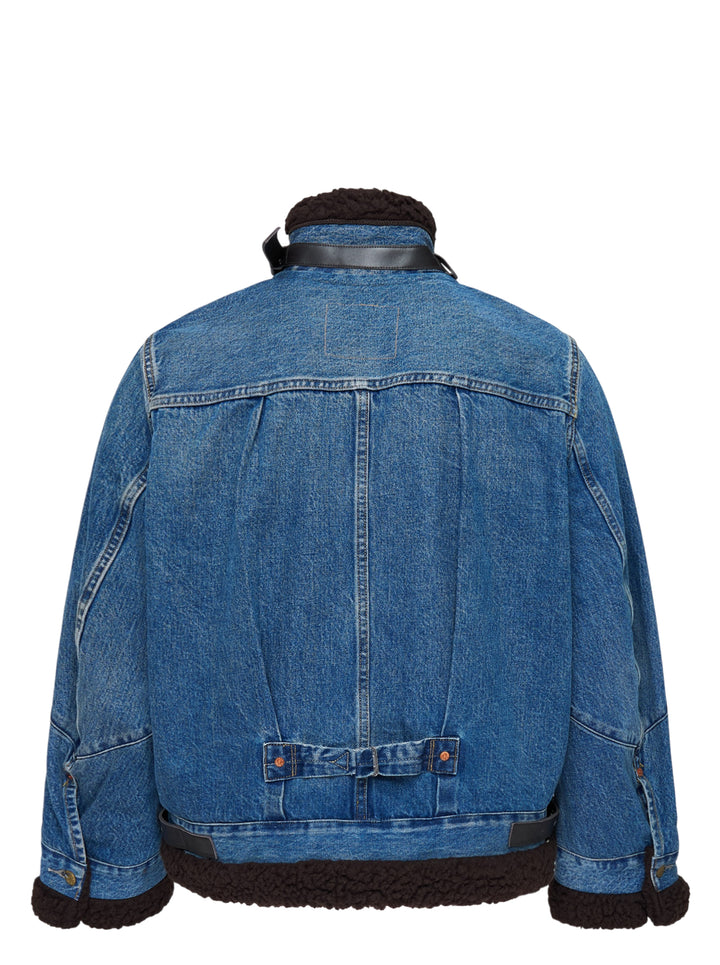 Sherpa Trimmed Denim Jacket