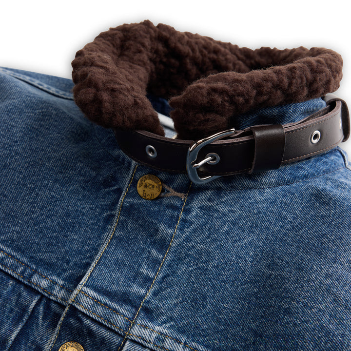sacai Holiday Capsule Sherpa Trimmed Denim Jacket - view 4