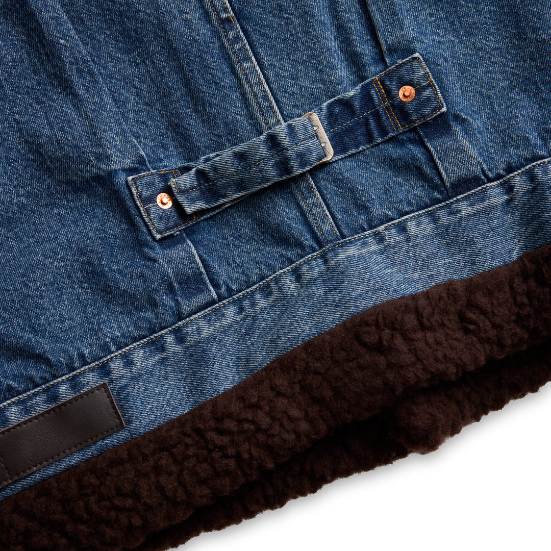 sacai Holiday Capsule Sherpa Trimmed Denim Jacket - view 6