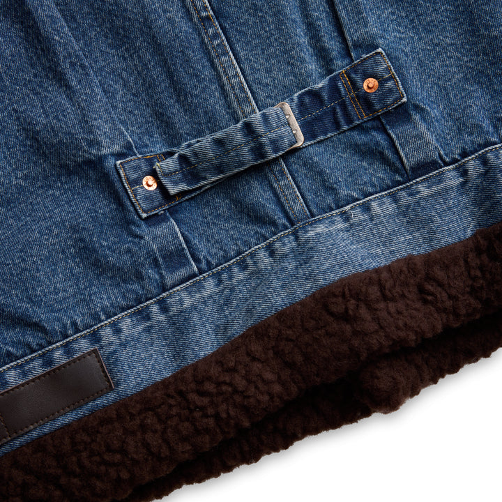 sacai Holiday Capsule Sherpa Trimmed Denim Jacket - view 6