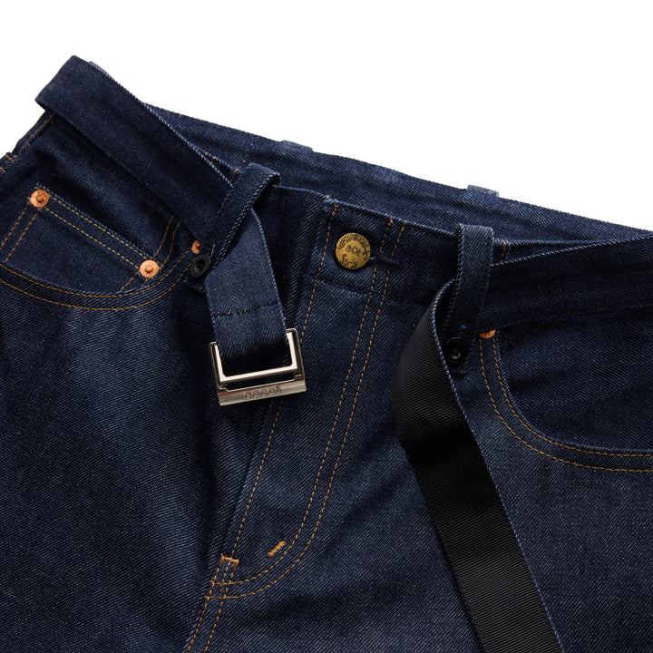 sacai Holiday Capsule Wide Leg Belted Jeans - view 4