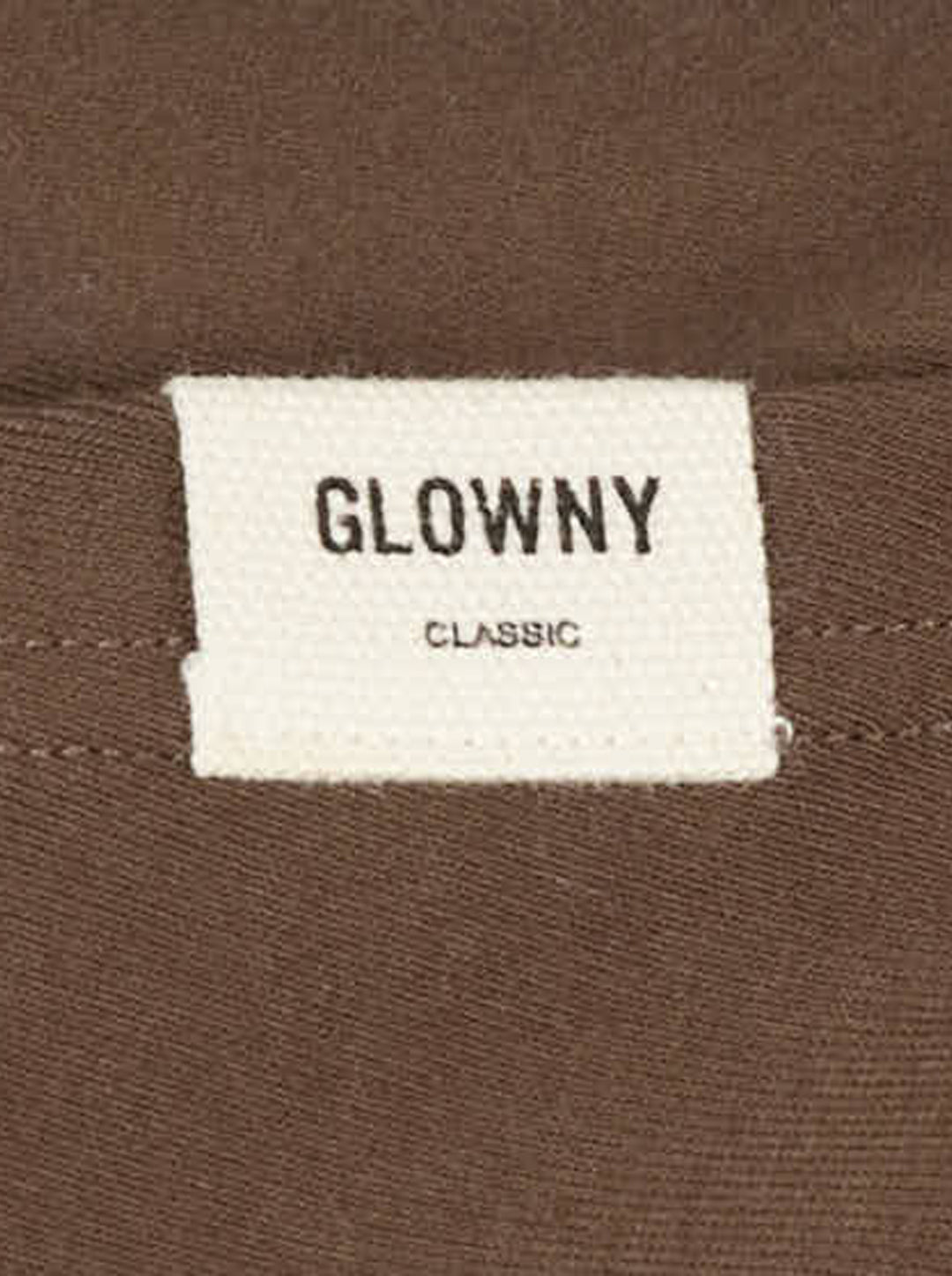 Glowny Comfort Cropped Hoodie in chocolate brown, featuring a fitted silhouette, draped hood, kangaroo pocket with woven brand patch, and long slim sleeves - view 3
