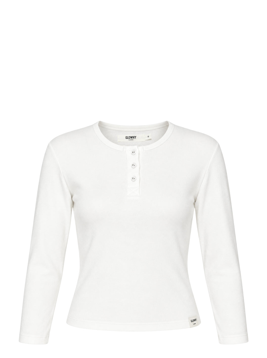 GLOWNY Long Sleeve Button Tee
