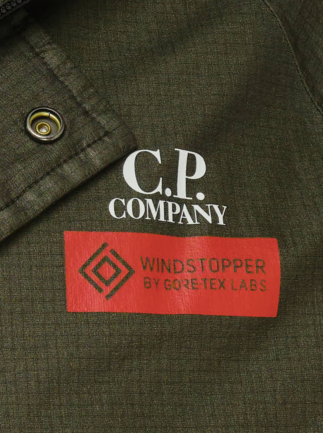 C.P. Company olive green ripstop hooded jacket with quilted inner layer, drawcord waist and chest Windstopper label - view 5