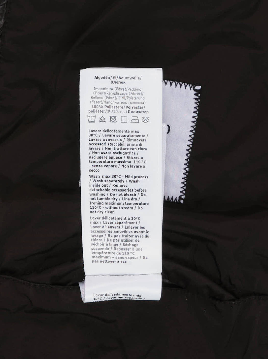 C.P. Company black Nycra-R padded bomber jacket with stand-up collar, double zip front and sleeve lens detail - view 5