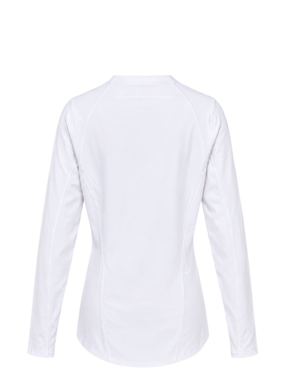 Nike x Jacquemus white long sleeve top with square neckline, raglan sleeves and contour seaming, front view - view 2