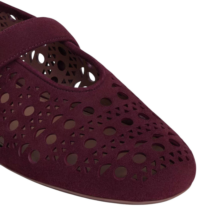 Club21 - ALAIA - Ballerinas Suede Goatskin - FLAT SHOES - Burgundy