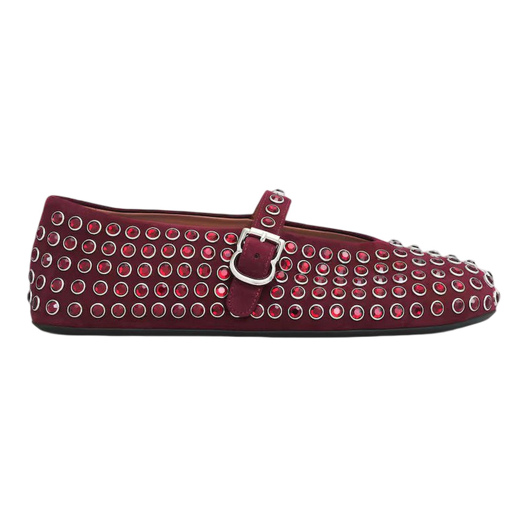 Club21 - ALAIA - Ballet Flats Suede - FLAT SHOES - Burgundy