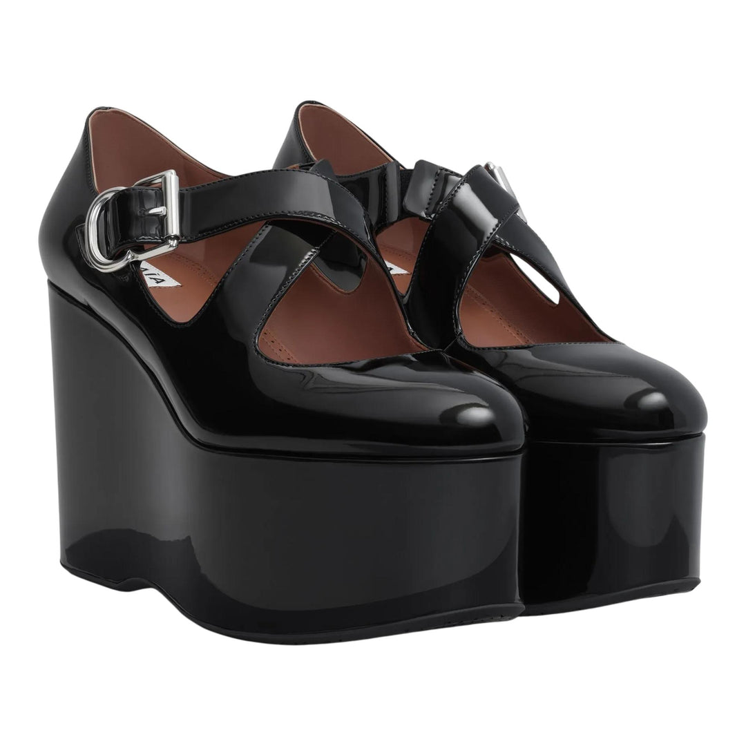 Club21 - ALAIA - Criss Cross Wedges - FLATFORMS - Black