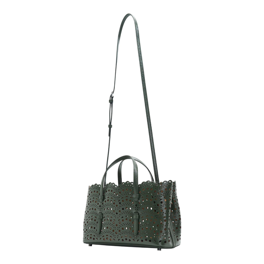 Club21 - ALAIA - East West 25 Bag Perforated Calfskin - HANDBAGS - Olive