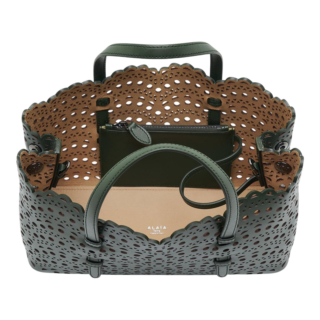 Club21 - ALAIA - East West 25 Bag Perforated Calfskin - HANDBAGS - Olive