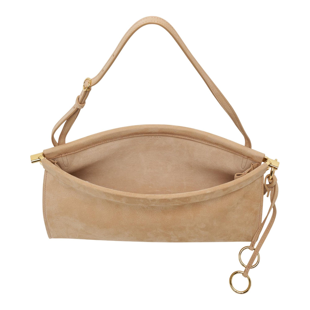 Club21 - ALAIA - Le Click East West Medium Bag Nubuck - HANDBAGS - Brown