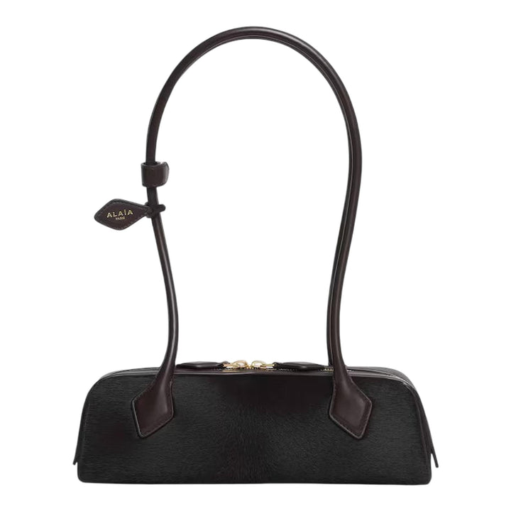 Club21 - ALAIA - Le Teckle Small Haircalf - HANDBAGS - Dark Brown