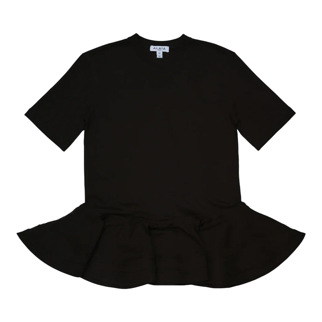 Club21 - ALAIA - Peplum T-Shirt - TEES - Black
