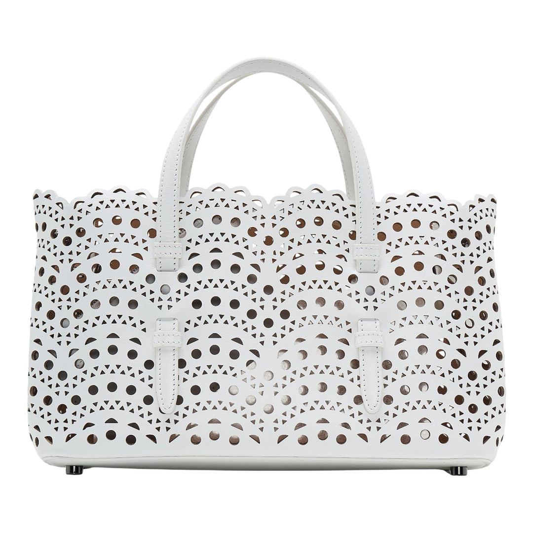 Club21 - ALAIA - Perforated Calfskin Bag - HANDBAGS - White