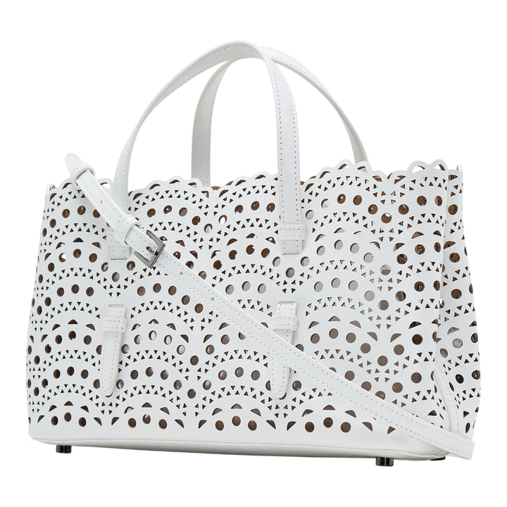 Club21 - ALAIA - Perforated Calfskin Bag - HANDBAGS - White