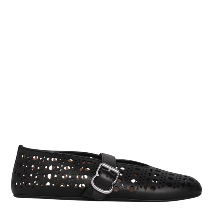 Perforated Goatskin Ballerinas