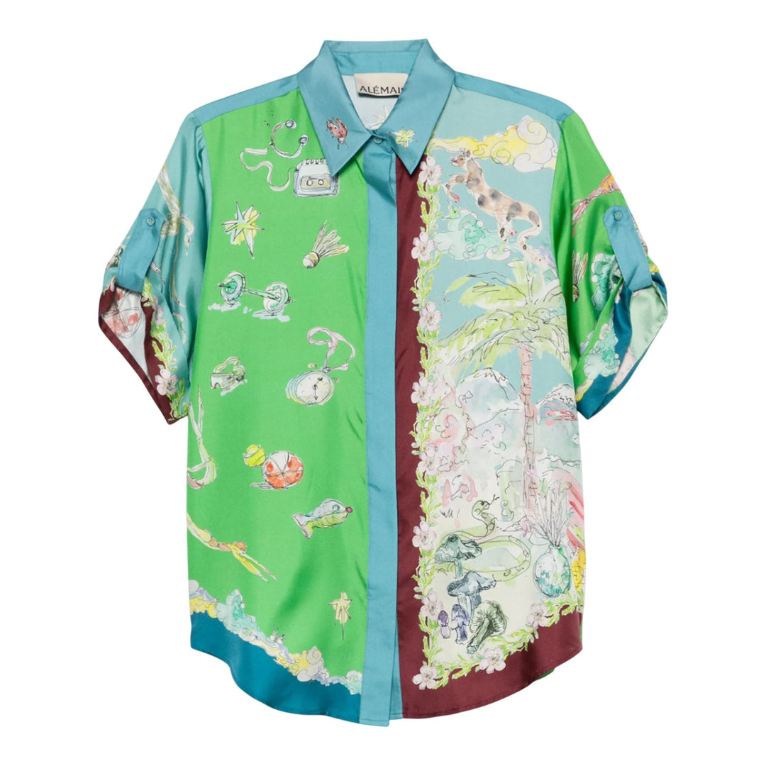 Club21 - ALEMAIS - Daria Silk Shirt - BLOUSES - Multi