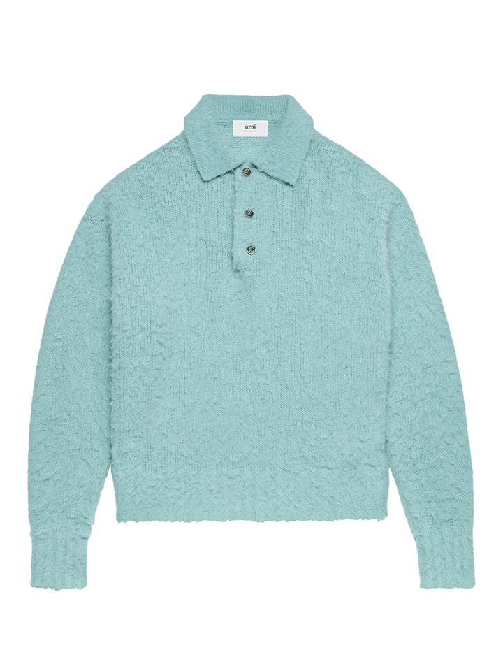 AMI-Paris-Hairy-Light-Polo-Blue-1