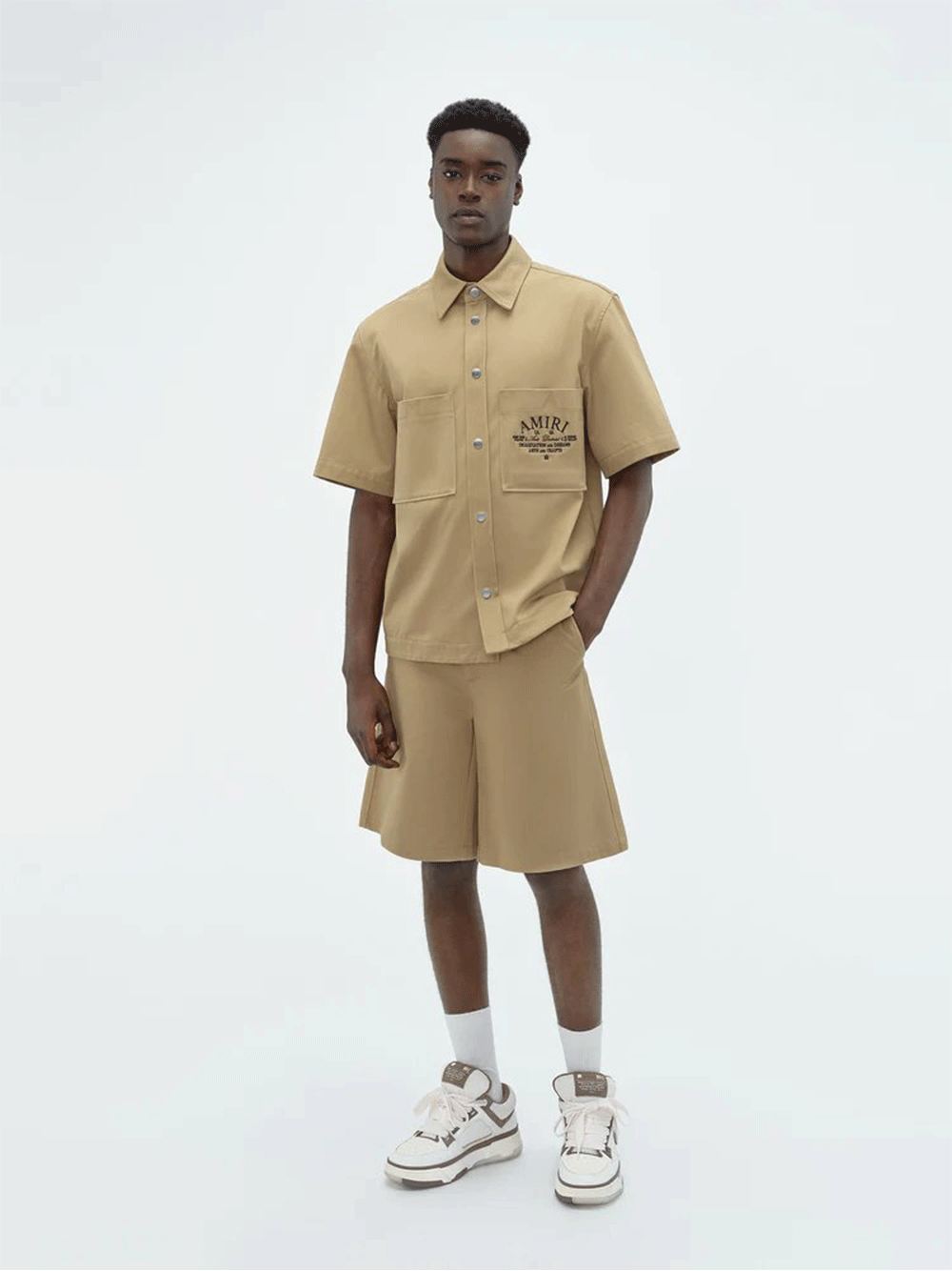 AMIRI-Arts-District-Camp-Shirt-Beige-2