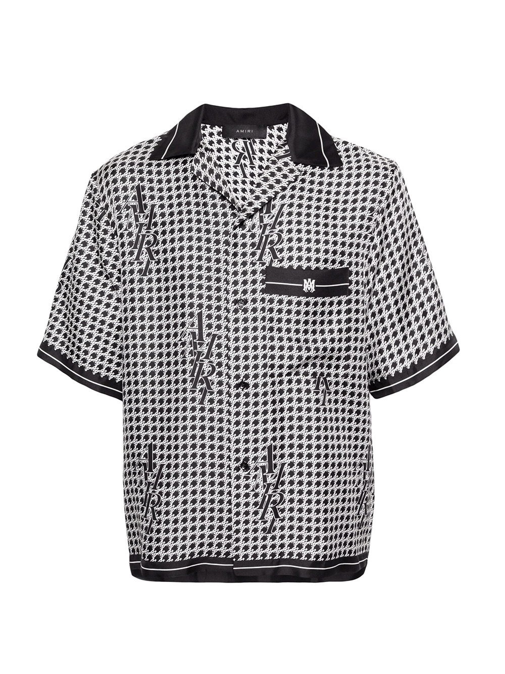 AMIRI-Houndstooth-Bowling-Shirt-Black-1