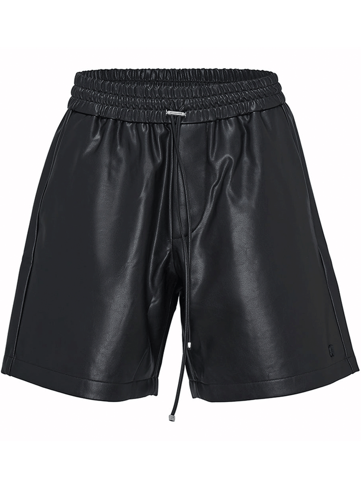 AMIRI-Vegan-Leather-Ball-Shorts-Brown-1