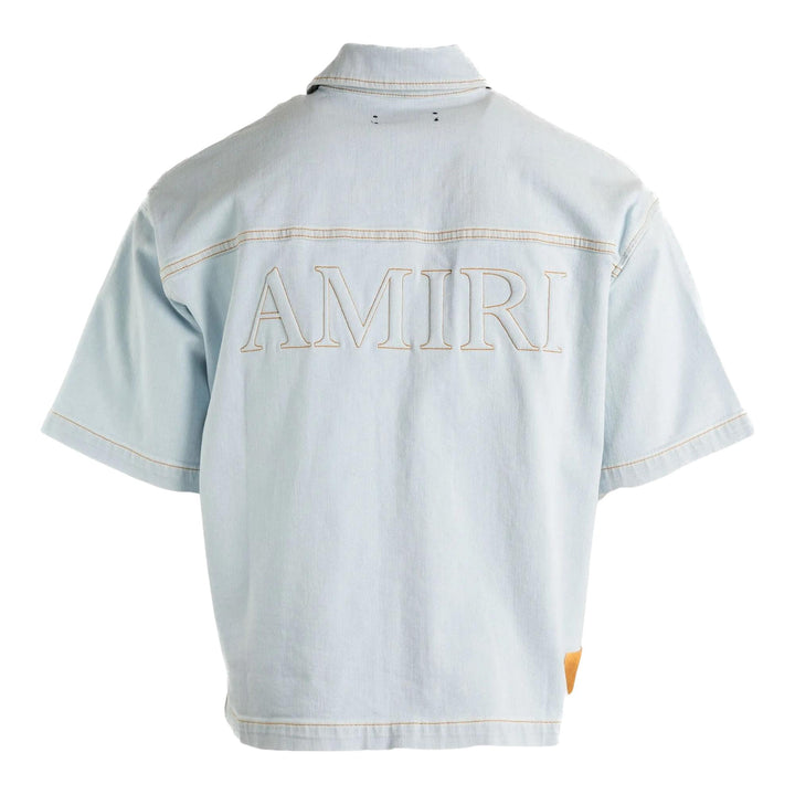 Club21 - AMIRI - 3D Short Sleeve Snap Shirt - SHIRTS - Light Blue