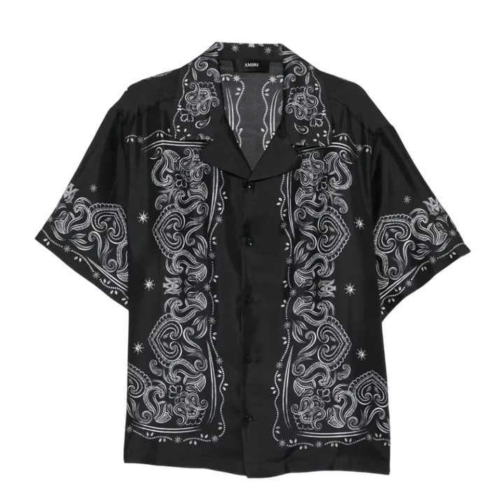 AMIRI Bandana Paint Bowling Shirt