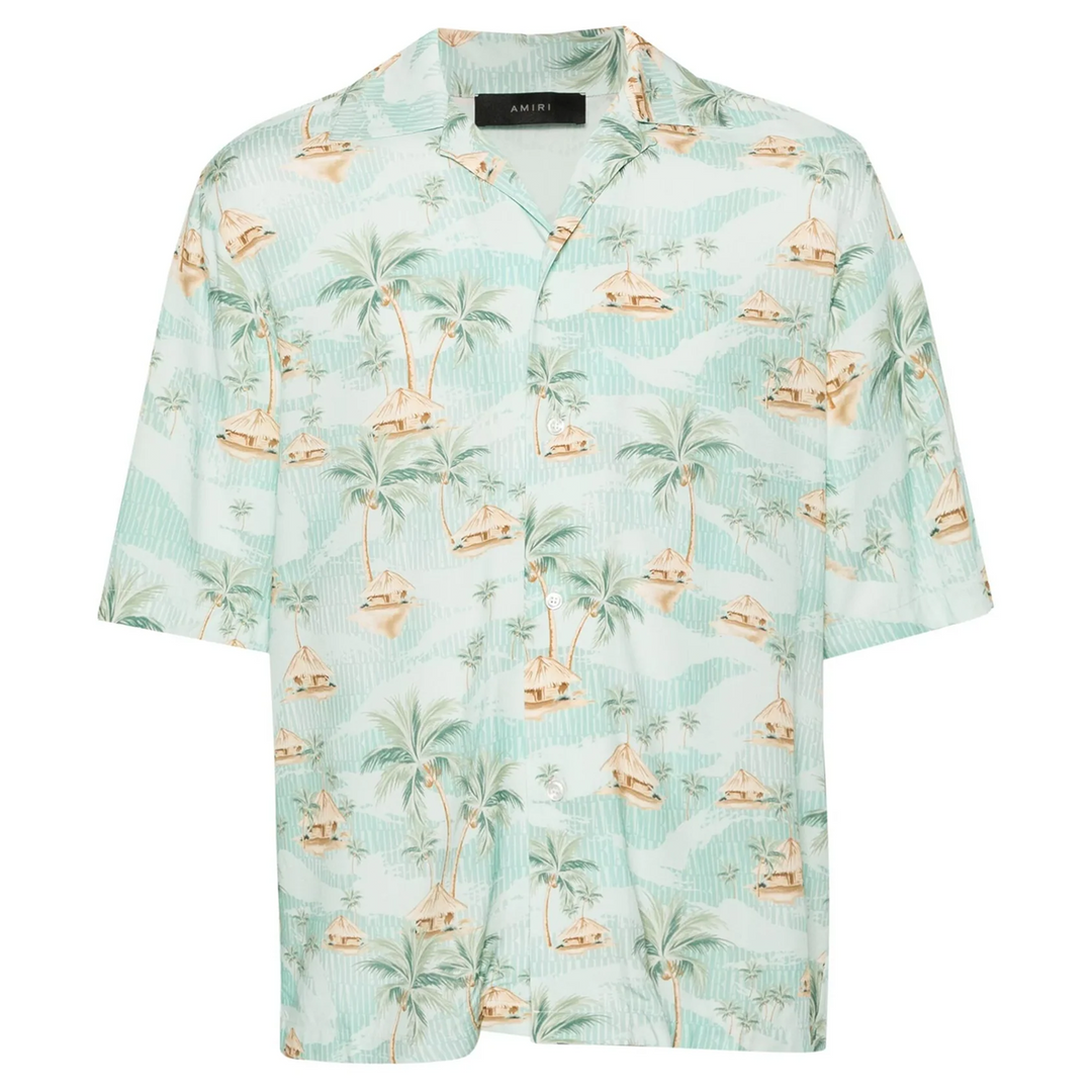 Amiri Repeat Palm Camp Shirt