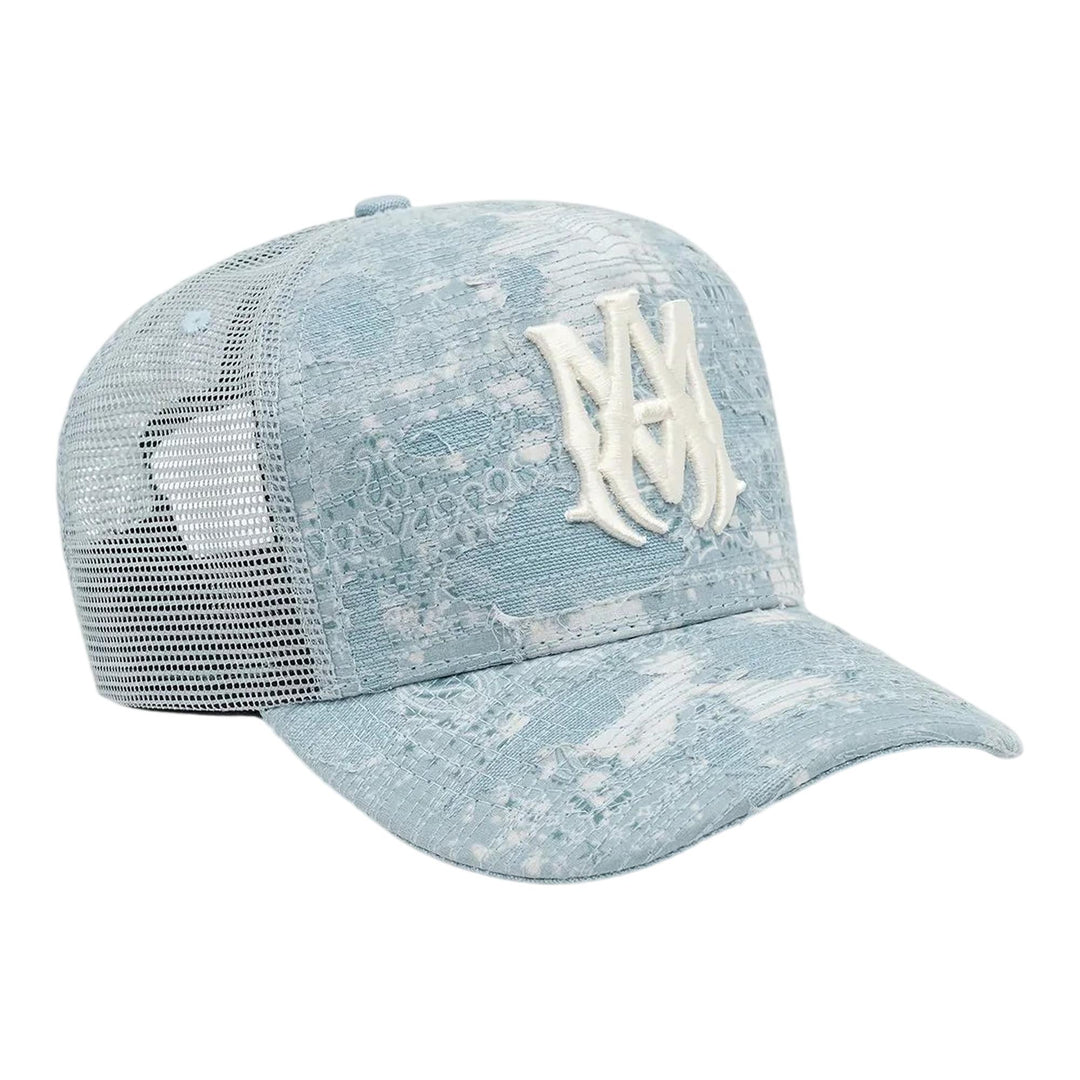 Club21 - AMIRI - Bandana Repair Trucker Hat - HATS - Light Blue
