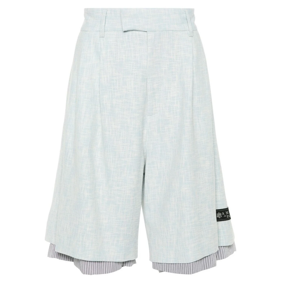 Cross Hatch Layered Skater Shorts