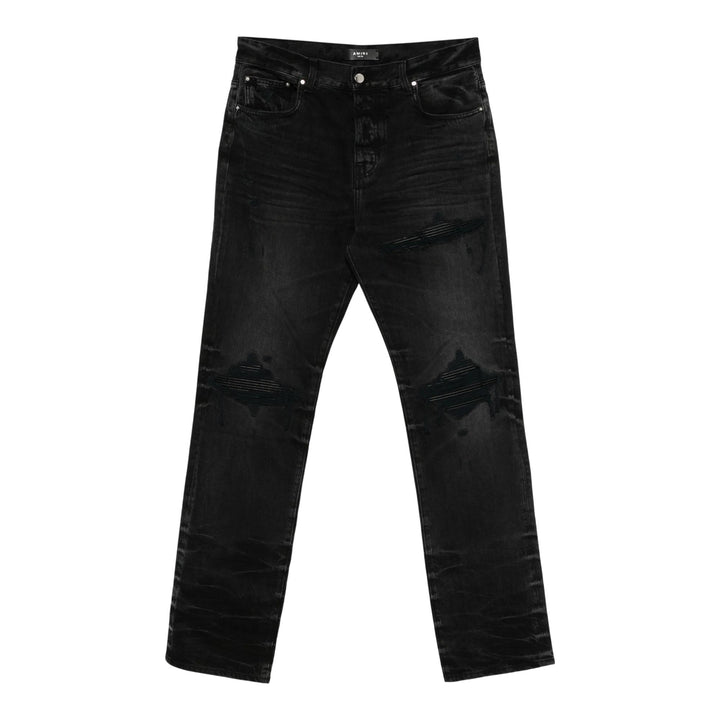 Club21 - AMIRI - Leather Straight MX1 Jeans - JEANS - Black