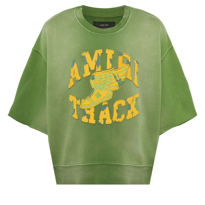 Track Cut Off Crewneck Sweatshirt