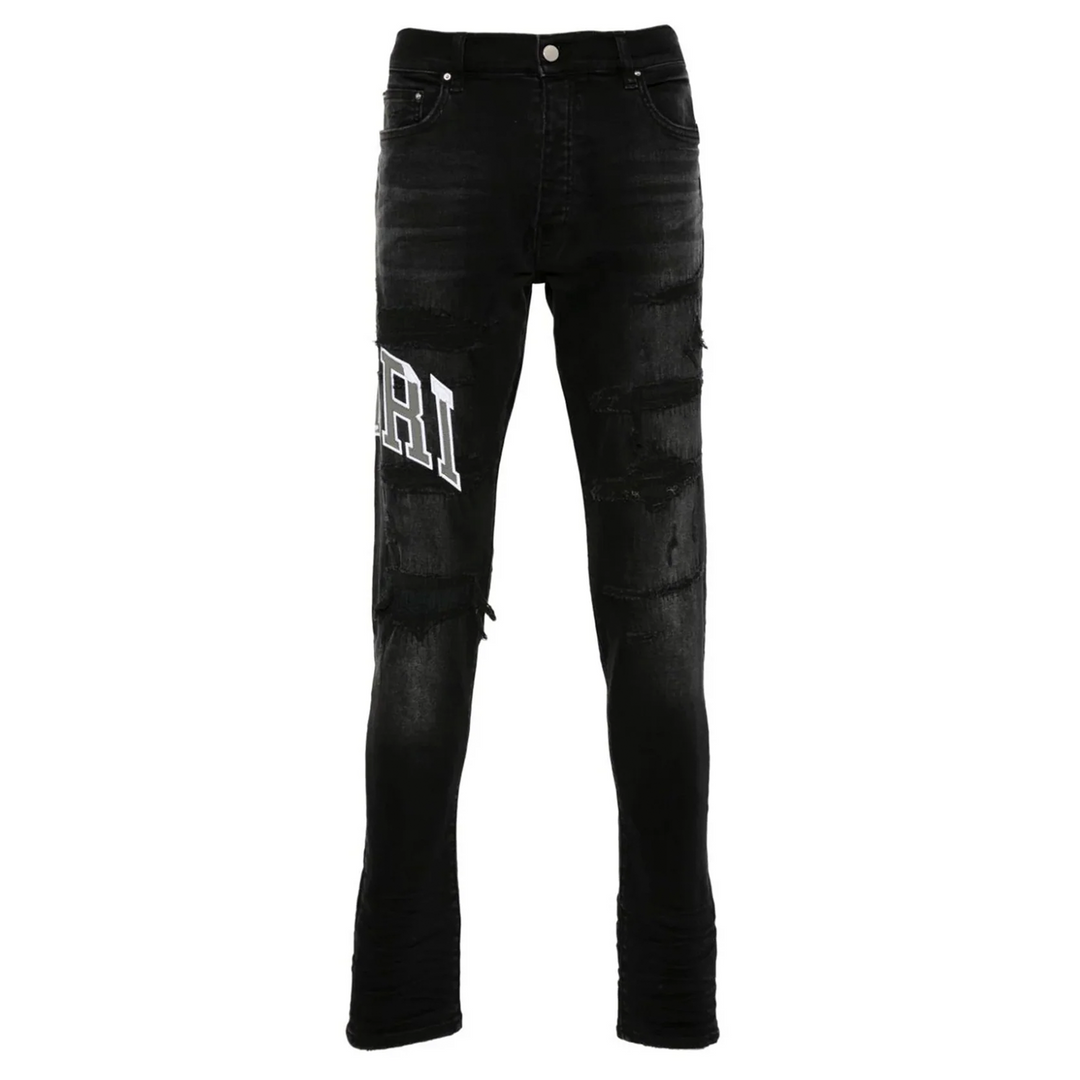 Varsity Logo Repair Jeans