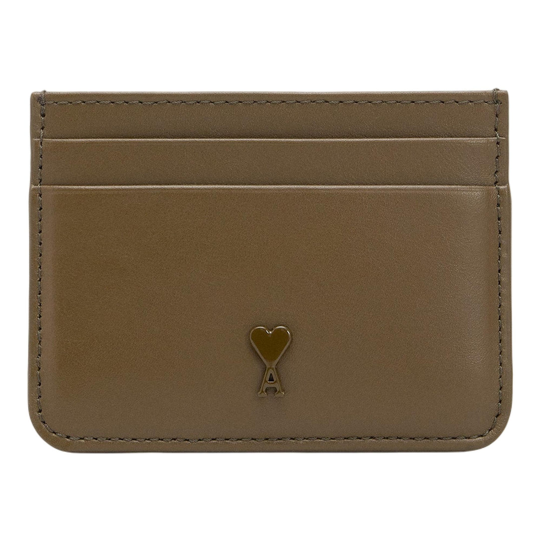 Club21 - AMI - Ami De Coeur Card Holder - CREDIT CARD SLIP - Olive