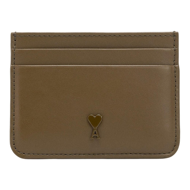 Club21 - AMI - Ami De Coeur Card Holder - CREDIT CARD SLIP - Olive