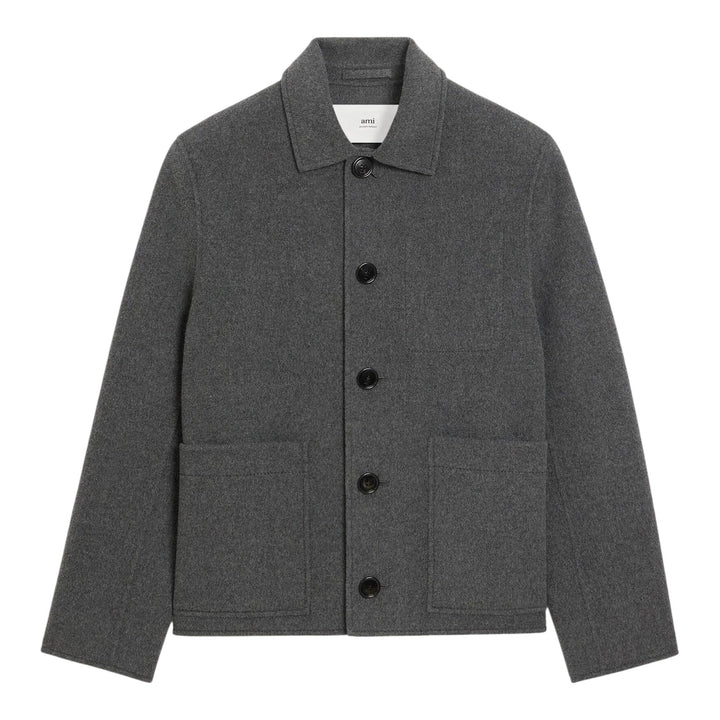 Club21 - AMI - Boxy Buttoned Jacket - BLOUSON - Grey