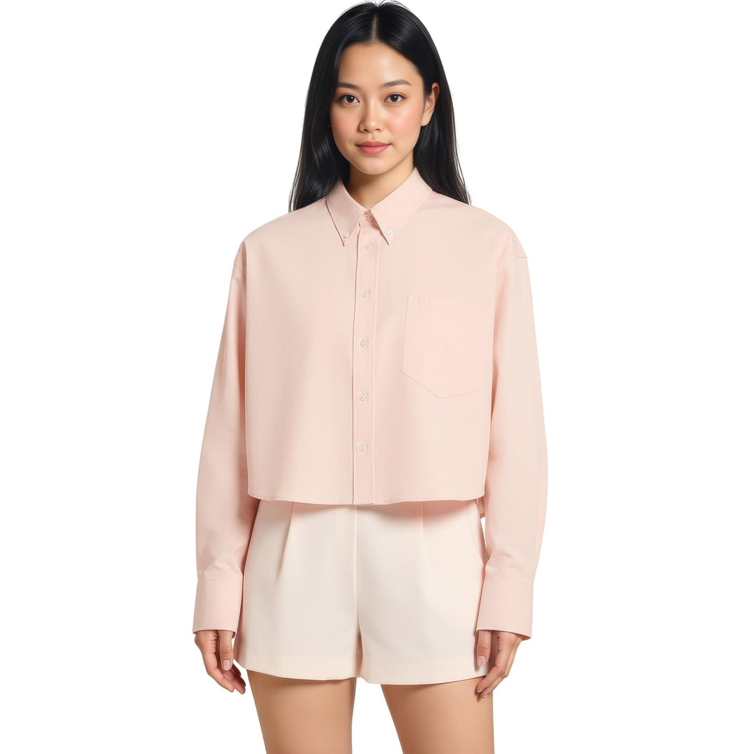 Club21 - AMI - Chemise Cropped Shirt - SHIRTS - Pink