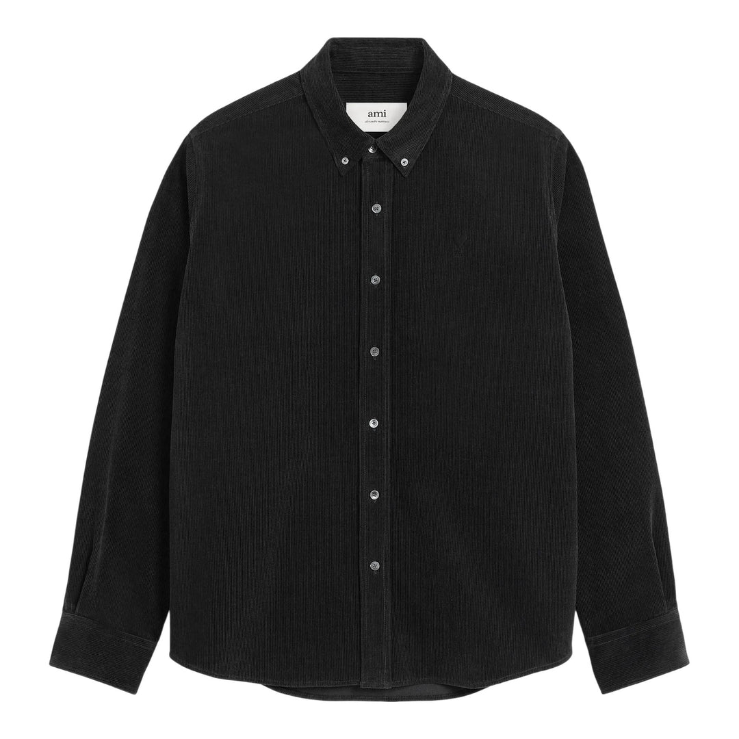 Club21 - AMI - Classic Fit Corded Tonal Adc Shirt - SHIRTS - Charcoal