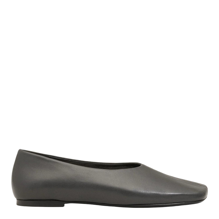 Satiny Smooth Leather Ballerinas