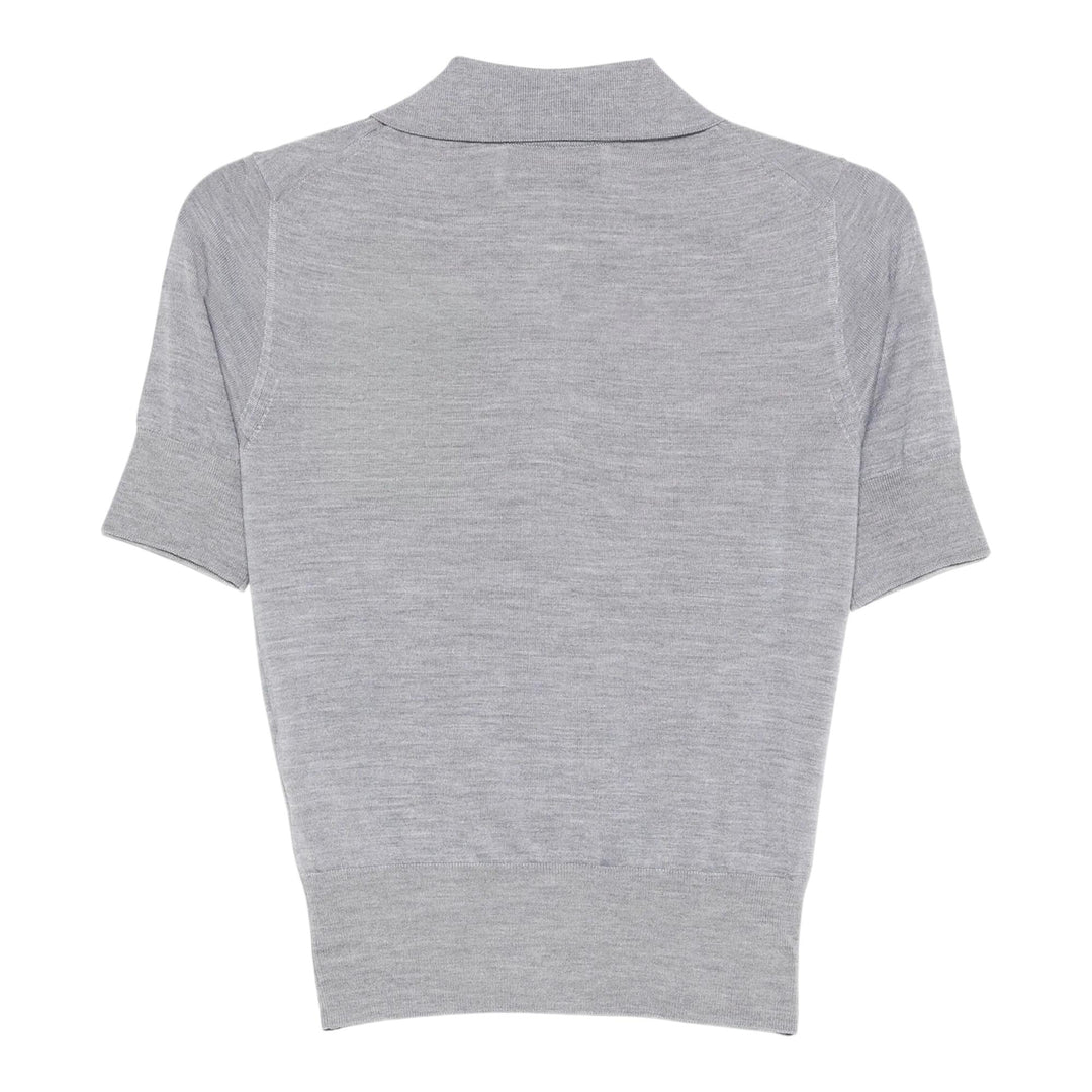 Club21 - AMI - Wool Silk ADC Polo - POLOS - Light Grey