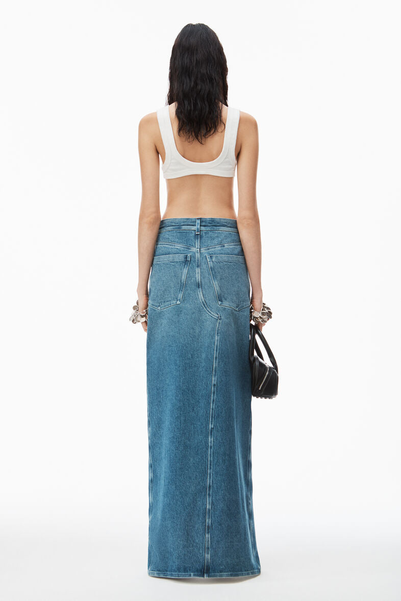 Alexander-Wang-Bonded-Seams-Long-Crossover-Skirt-Blue-4