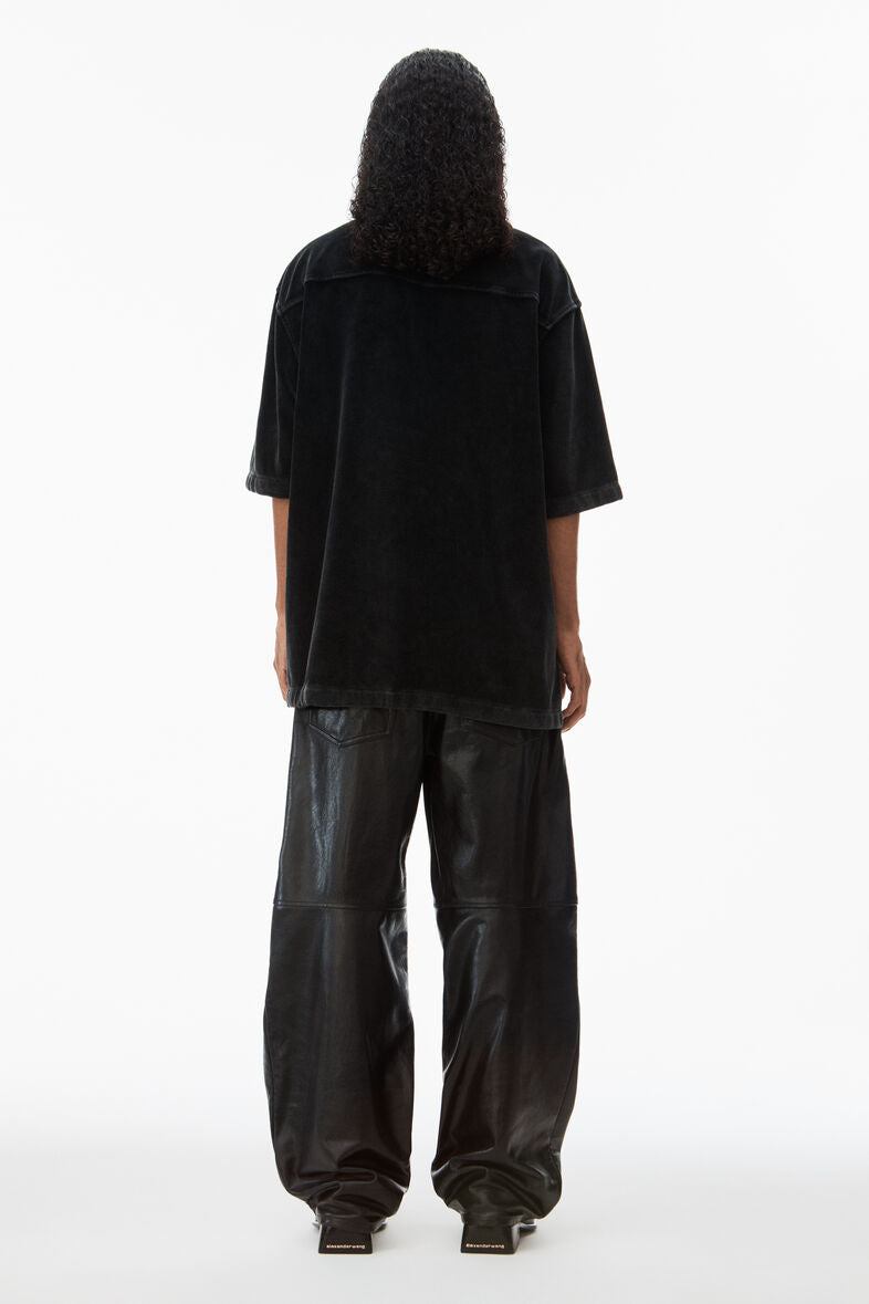 Alexander-Wang-Button-Down-Shirt-With-Crystal-Black-3