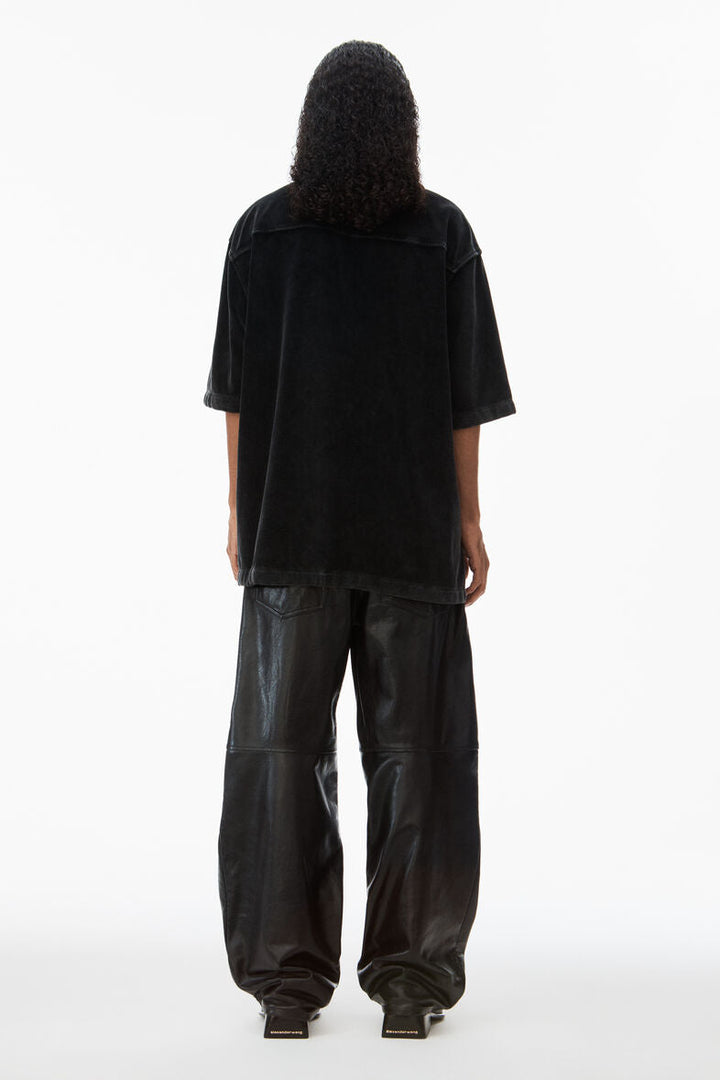 Alexander-Wang-Button-Down-Shirt-With-Crystal-Black-3