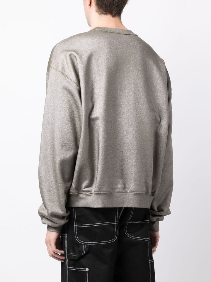 Alexander Wang Crewneck With Metallic Sweatshirt Grey 5