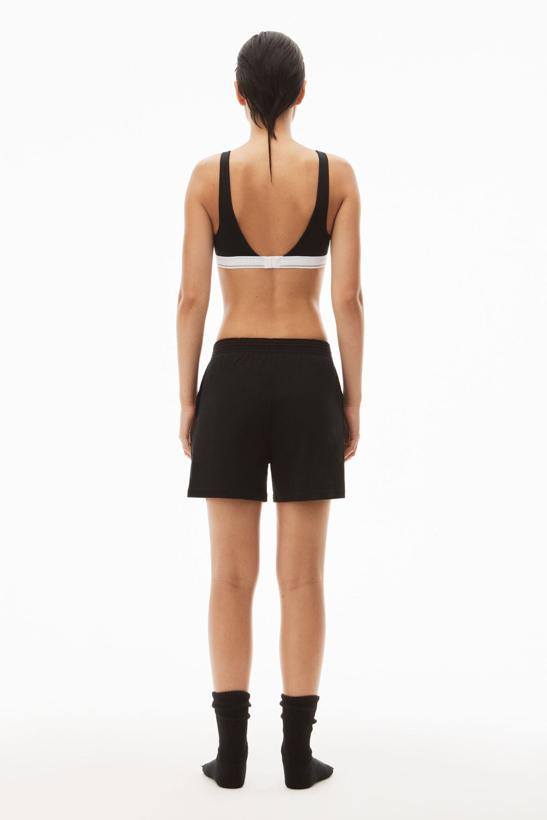 Alexander-Wang-Elastic-Shorts-Black-3