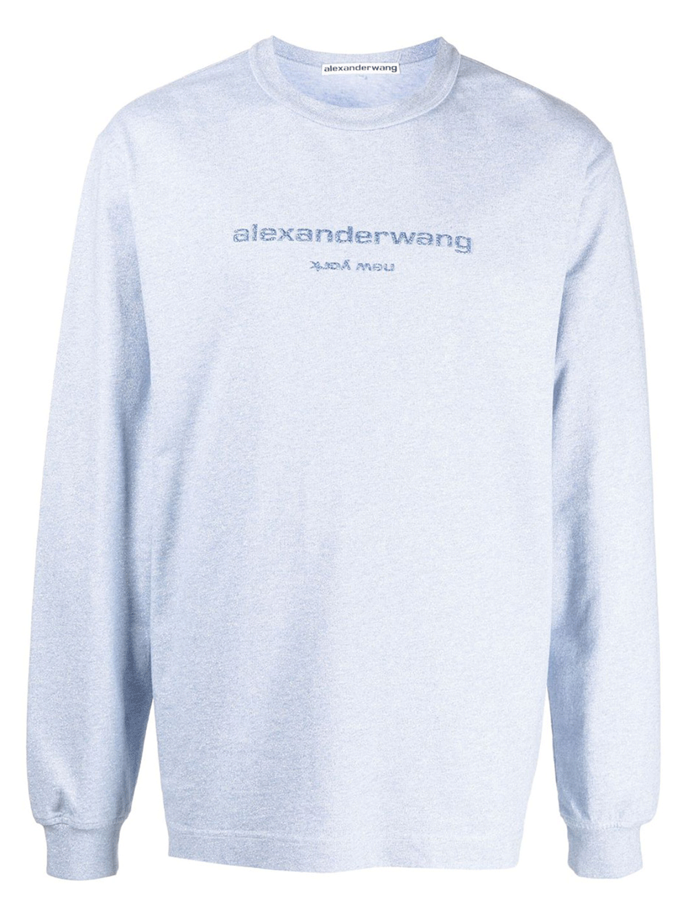 Alexander-Wang-Long-Sleeve-Tee-With-Glitter-Blue-1
